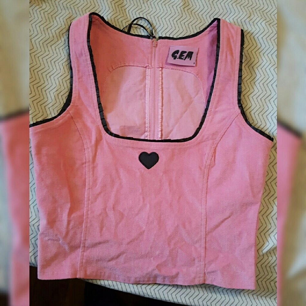Lazy Oaf G.E.M Velvet Corset Top Size S